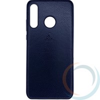 Накладка кожаная с логотипом для Huawei P30 lite/Honor 20s чёрная