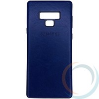 Накладка кожаная с логотипом для Samsung Galaxy Note 9 синяя