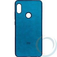 Накладка кожаная с логотипом для Xiaomi Redmi note 5 Pro бирюзовая