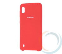 Накладка Silicone cover на Samsung Galaxy A10 красная 14