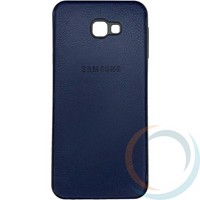 Накладка кожаная с логотипом для Samsung Galaxy J4 Plus синяя