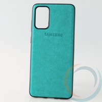 Накладка кожаная с логотипом для Samsung S11 бирюзовая