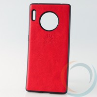 Накладка кожаная с логотипом для Huawei Mate 30 pro красная