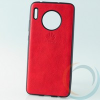 Накладка кожаная с логотипом для Huawei Mate 30 красная