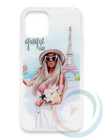 Накладка силиконовая Girl Style для Apple Iphone 11 Pro Paris