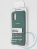 Накладка Silicone cover на Samsung Galaxy A41 зеленая