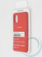 Накладка Silicone cover на Samsung Galaxy A41 красная