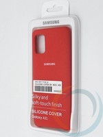 Накладка Silicone cover на Samsung Galaxy A31 красная