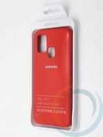 Накладка Silicone cover на Samsung Galaxy M31 красная