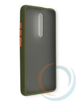 Накладка пластиковая матовая с силиконовой окантовкой для Xiaomi Mi 9T/K20/K20 Pro хаки
