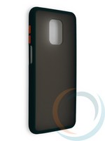 Накладка пластиковая матовая с силиконовой окантовкой для Xiaomi Redmi Note 9S/9 Pro зеленая