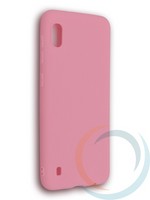 Накладка силиконовая Soft Touch ультратонкая для Samsung Galaxy A10 розовая