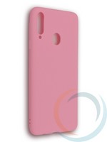 Накладка силиконовая Soft Touch ультратонкая для Samsung Galaxy A20s розовая