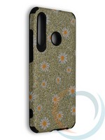 Накладка силиконовая с ромашками для Huawei Honor 10 Lite/P Smart 2019 золотистая