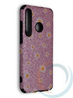 Накладка силиконовая с ромашками для Huawei Honor 10 Lite/P Smart 2019 розовая