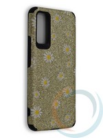 Накладка силиконовая с ромашками для Huawei Honor 30 золотистая