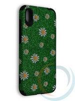 Накладка силиконовая с ромашками для Huawei Honor 8S/Y5 2019 зеленая