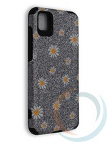 Накладка силиконовая с ромашками для Huawei Honor 9S/Y5P серебристая