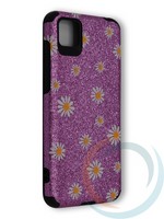 Накладка силиконовая с ромашками для Huawei Honor 9S/Y5P фиолетовая