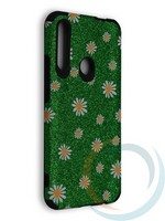 Накладка силиконовая с ромашками для Huawei Honor 9X/P Smart Z/Y9 Prime зеленая