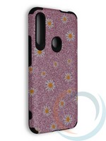 Накладка силиконовая с ромашками для Huawei Honor 9X/P Smart Z/Y9 Prime розовая