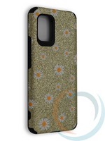 Накладка силиконовая с ромашками для Xiaomi Mi 10 Lite золотистая