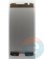 Защитное стекло 2D полноэкранное (с закруглёнными краями) на Samsung Galaxy S7 Edge золотистое