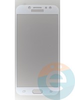 Защитное стекло 2D полноэкранное на Samsung Galaxy J7 SM-J720/730 (2017) белое