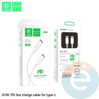 Кабель Denmen D10С на Type-C на Type-C 1м белый