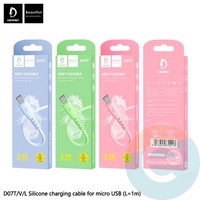 USB кабель Denmen D07V на Micro USB 2.4A 1м фиолетовый