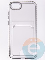 Накладка силиконовая с кардхолдером для Huawei Y5 2018/Honor 7A прозрачная