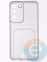 Накладка силиконовая с кардхолдером для Samsung Galaxy S22 Plus прозрачная
