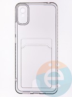 Накладка силиконовая с кардхолдером для Xiaomi Redmi 9A прозрачная