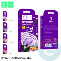 USB кабель Denmen D19L на Lightning 2.4A 1м желтый