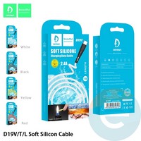 USB кабель Denmen D19T на Type-C 2.4A 1м желтый