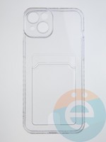 Накладка силиконовая с кардхолдером для Apple iPhone 14 Plus прозрачная