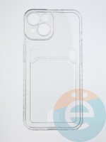 Накладка силиконовая с кардхолдером для Apple iPhone 14 прозрачная