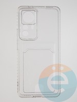 Накладка силиконовая с кардхолдером для Xiaomi Mi 12T прозрачная