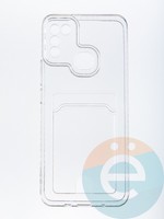 Накладка силиконовая с кардхолдером для Infinix Hot 11 Play прозрачная