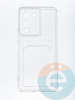 Накладка силиконовая с кардхолдером для Infinix Note 12 G96 прозрачная
