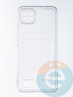 Накладка силиконовая с кардхолдером для Realme C20/C11 прозрачная