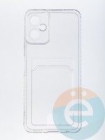 Накладка силиконовая с кардхолдером для Tecno Spark 9 Pro прозрачная