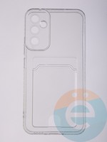 Накладка силиконовая с кардхолдером для Samsung Galaxy A34 прозрачная
