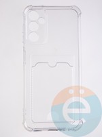 Накладка силиконовая с кардхолдером и усиленными углами для Samsung Galaxy A14 4G прозрачная