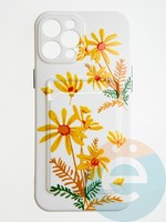 Накладка силиконовая Summer с кардхолдером для Apple iPhone 12 Pro Max бежевая