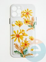 Накладка силиконовая Summer с кардхолдером для Apple iPhone 12 Pro бежевая