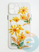 Накладка силиконовая Summer с кардхолдером для Apple iPhone 13 Pro Max бежевая