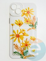 Накладка силиконовая Summer с кардхолдером для Apple iPhone 14 Plus бежевая