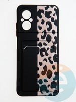 Накладка силиконовая Summer с кардхолдером для Poco M5 черная