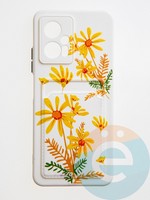 Накладка силиконовая Summer с кардхолдером для Poco X4 GT бежевая